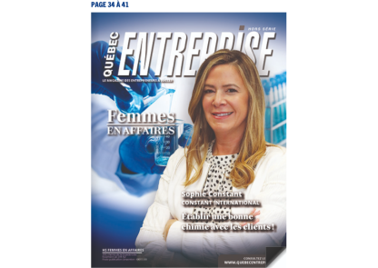 Sophie Constant Featured in Québec Entreprise